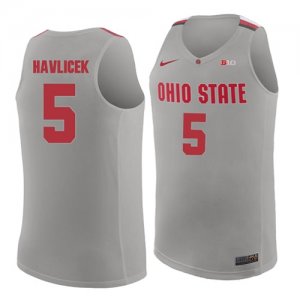 Ohio State Buckeyes 5 John Havlicek Gray College Basketball Jersey