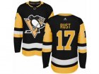 Mens Adidas Pittsburgh Penguins #17 Bryan Rust Authentic Black Home NHL Jersey
