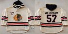 Chicago Blackhawks #57 Trevor Van Riemsdyk Cream Heavyweight Pullover Hoodie Stitched NHL Jersey