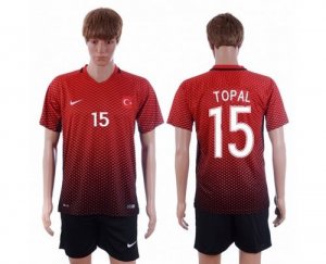 Turkey #15 Topal Home Soccer Country Jersey