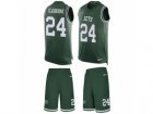 Mens Nike New York Jets #24 Morris Claiborne Limited Green Tank Top Suit NFL Jersey