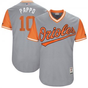 Orioles #10 Adam Jones Pappo Gray 2017 Players Weekend Jersey