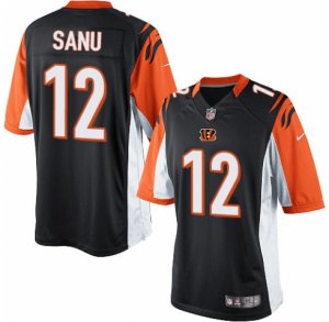 Men\'s Nike Cincinnati Bengals #12 Mohamed Sanu Limited Black Team Color NFL Jersey