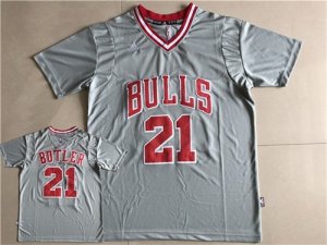 Nba Chicago Bulls #21 Jimmy Butler Grey Pride Swingman Jersey