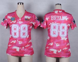 Nike Women Dallas Cowboys #88 Dez Bryant Salute to Service New Pink Camo jerseys