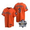 Astros# 9 Christian Vazquez Orange Nike 2022 World Series Cool Base Jersey