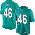 Mens Nike Miami Dolphins #46 Neville Hewitt Limited Aqua Green Team Color NFL Jersey