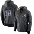 NFL Mens Nike Washington Redskins #18 Josh Doctson Stitched Black Anthracite Salute to Service Player Performance Hoodie