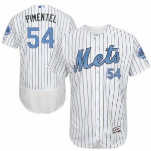 Mens Majestic New York Mets #54 Stolmy Pimentel Authentic White 2016 Fathers Day Fashion Flex Base MLB Jersey