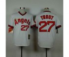 mlb jerseys los angeles angels #27 trout white[1980 m&n]