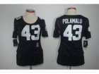 Nike Women pittsburgh steelers #43 Troy Polamalu black jerseys[breast cancer awareness]