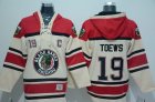 Chicago Blackhawks #19 Jonathan Toews Cream Sawyer Hooded Sweatshirt Stitched NHL Jersey