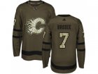 Youth Adidas Calgary Flames #7 TJ Brodie Green Salute to Service Stitched NHL Jersey