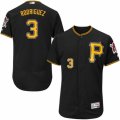 Men's Majestic Pittsburgh Pirates #3 Sean Rodriguez Black Flexbase Authentic Collection MLB Jersey
