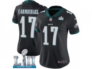 Women Nike Philadelphia Eagles #17 Harold Carmichael Black Alternate Vapor Untouchable Limited Player Super Bowl LII NFL Jersey