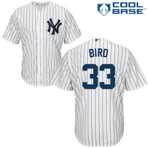 Men\'s Majestic New York Yankees #33 Greg Bird Replica White Home MLB Jersey