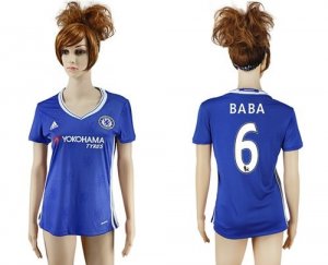 Womens Chelsea #6 Baba Home Soccer Club Jersey