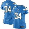 Women's Nike San Diego Chargers #34 Derek Watt Limited Electric Blue Alternate NFL Jersey