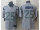 Nike Seattle Seahawks #25 Sherman Grey Jerseys(Limited)