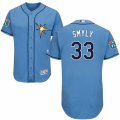 Mens Majestic Tampa Bay Rays #33 Drew Smyly Light Blue Flexbase Authentic Collection MLB Jersey
