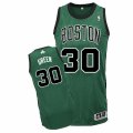 Mens Adidas Boston Celtics #30 Gerald Green Authentic Green(Black No.) Alternate NBA Jersey