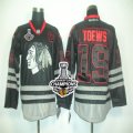 nhl jerseys chicago blackhawks #19 janathan toews black ice[2013 Stanley cup champions][patch A]