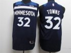Timberwolves #32 Karl-Anthony Towns Navy Nike Authentic Jersey