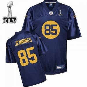 Green Bay Packers #85 Greg Jennings 2011 Super Bowl XLV blue