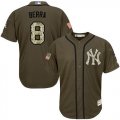 New York Yankees #8 Yogi Berra Green Salute to Service Stitched Baseball Jersey