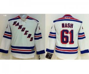 Youth nhl jerseys new york rangers #61 nash white