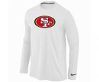 Nike San Francisco 49ers Logo Long Sleeve T-Shirt White