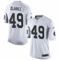 Mens Nike Oakland Raiders #49 Jamize Olawale Limited White NFL Jersey