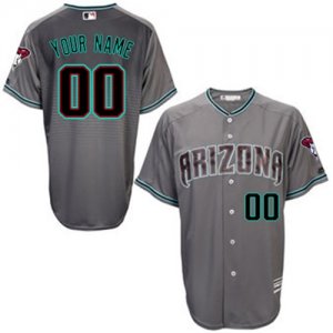 Diamondbacks Grey Capri New Cool Base Customized Jersey