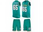 Nike Miami Dolphins #65 Anthony Steen Limited Aqua Green Tank Top Suit NFL Jersey
