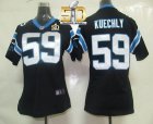 Women Nike Panthers #59 Luke Kuechly Black Team Color Super Bowl 50 Stitched Jersey