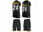 Mens Nike Pittsburgh Steelers #24 Coty Sensabaugh Limited Black Tank Top Suit NFL Jersey