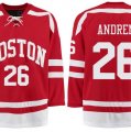 Boston University Terriers BU #26 Oskar Andren Red Stitched