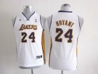 Youth nba los angeles lakers #24 kobe bryant white[revolution 30 swingman]