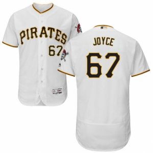 Men\'s Majestic Pittsburgh Pirates #67 Matt Joyce White Flexbase Authentic Collection MLB Jersey