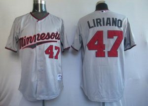 mlb minnesota twins 47 liriano grey