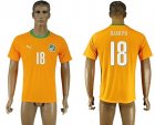 Cote d'lvoire #18 Djakpa Home Soccer Country Jersey