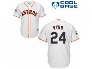 Youth Majestic Houston Astros #24 Jimmy Wynn Authentic White Home 2017 World Series Bound Cool Base MLB Jersey