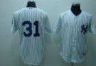 New York Yankees #31 white jerseys