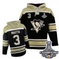 Mens Old Time Hockey Pittsburgh Penguins #3 Olli Maatta Authentic Black Sawyer Hooded Sweatshirt 2016 Stanley Cup Champions Bound