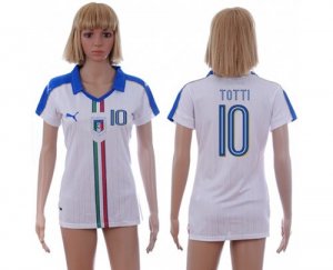 Womens Italy #10 Totti Away Soccer Country Jersey