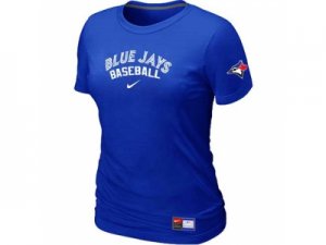 Women Toronto Blue Jays Nike Blue Short Sleeve Practice T-Shirt