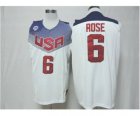 2014 FIBA Basketball World Cup USA jerseys #6 rose white