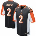 Men's Nike Cincinnati Bengals #2 Mike Nugent Game Black Team Color NFL Jersey