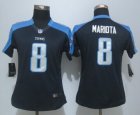 Women Nike Tennessee Titans #8 Mariota Navy Blue Jerseys