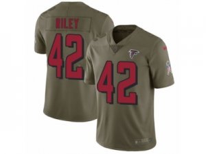 Men Nike Atlanta Falcons #42 Duke Riley Limited Olive 2017 Salute to Service NFL Jersey